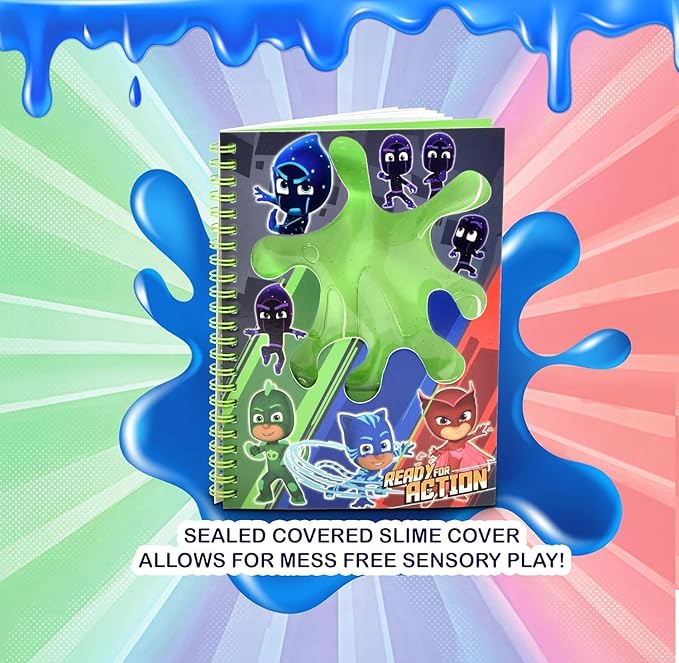 PJ Masks Drawing Diary Journal Art and Activity Set for Kids Mess Free Slime Art Coloring Sketch Book with Gift Boutique Bookmark Stickers Markers Roller Stamper and Ink Pad for Boys Girls Toddler