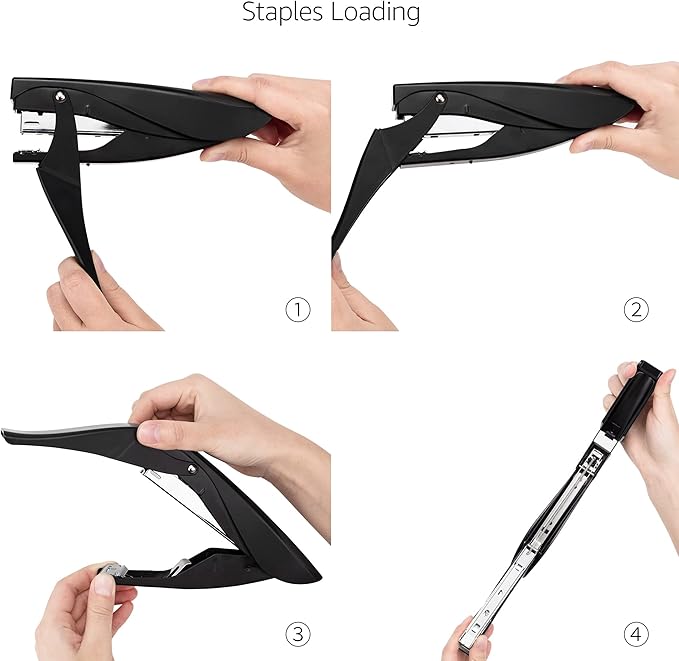 Amazon Basics Effortless Handheld Plier Stapler, 25 Sheet Capacity, Heavy Duty, Black