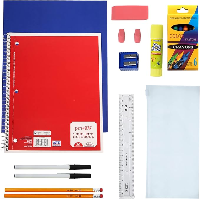 12-Pack 19” Sport Backpacks with 18 Piece School Supplies Kits - Pens, Pencils, Crayons – Bulk Bundle for Elementary, Middle, and High School Students, 4 Assorted Styles