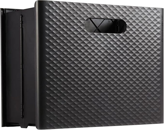 Pendaflex Mobile File Box with Handles, Easy Set Up, Collapse Down and Store Away, 13"W x 10"H x 6.5"D, Holds Letter Size Files, Black (126118)