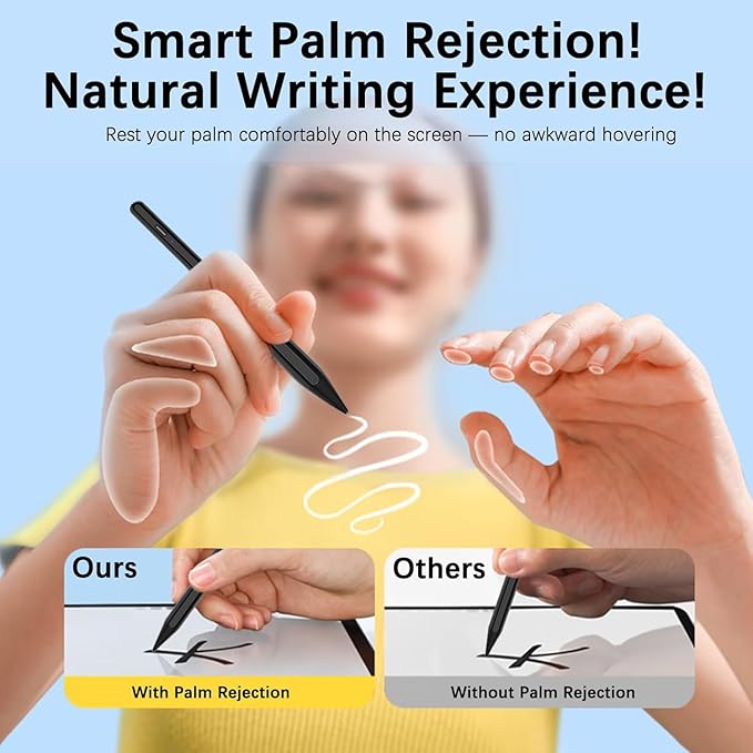 Stylus Pen for Active Pens 11th&10th Gen 2Pack iPad Pencil with Palm Rejection Pen for iPad 11th A16/10/9/8/7/6th gen,Pro 13"/11"/12.9"/M4,Air 6th/5/4/3/M2/M3,iPadMini 5/6/7 Gen 2018-2025