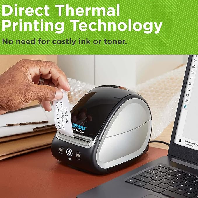 DYMO LabelWriter 550 Direct Thermal Barcode Label Printer with USB Connectivity Label Maker - 62 Labels Per Minute, Auto Label Recognition, Monochrome, Includes 1 Rolls of 500 Labels