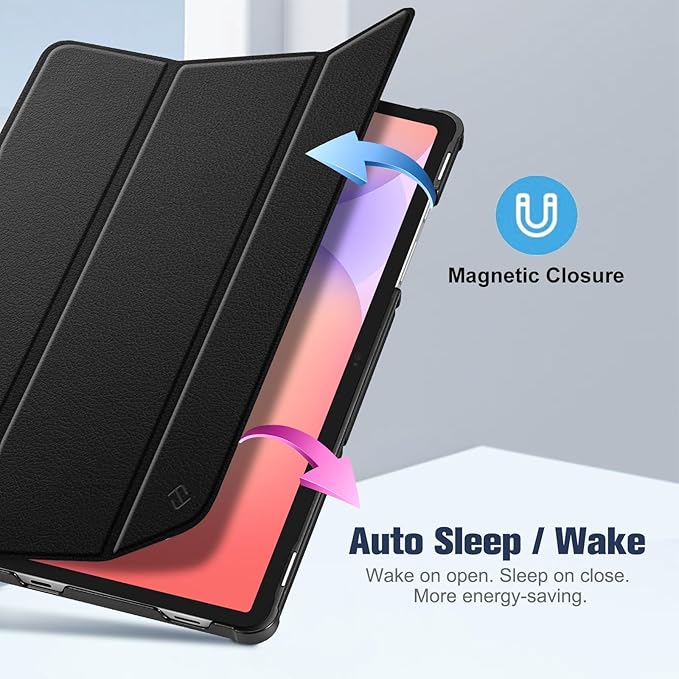 Fintie Slim Case for Samsung Galaxy Tab S10 Lite/ S10 FE/ S9 FE 5G 10.9 Inch/Tab S9 11 Inch with S Pen Holder, Ultra Thin Lightweight Tri-Fold Stand Cover with Auto Wake/Sleep, Black