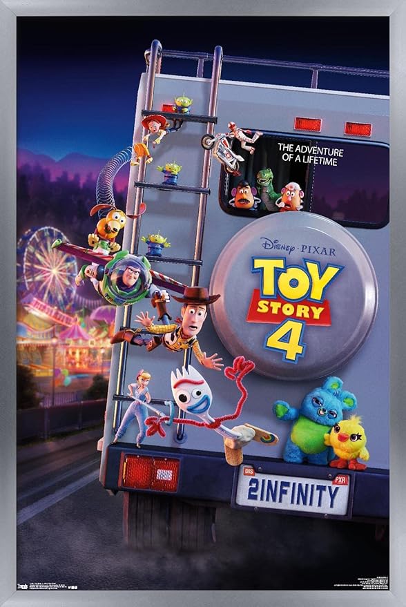 Trends International Disney Pixar Toy Story 4 - Final One Sheet Wall Poster, 22.375" x 34", Silver Framed Version