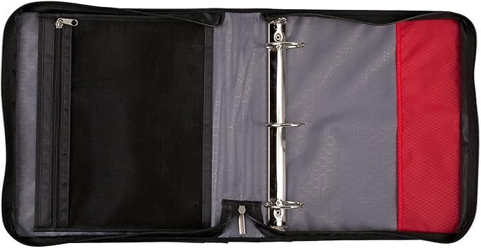 Five Star Sewn Zipper Binder, Fabric, 2 Inch 3 Ring Binder With 4 Inch Capacity, Assorted Colors, Color Selected For You, 1 Count (Pack of 1)
