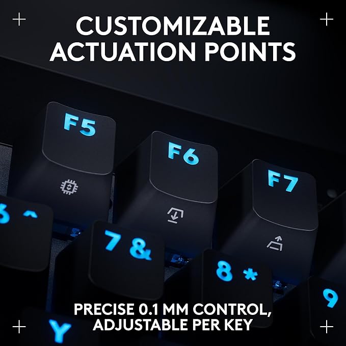Logitech G PRO X TKL Rapid Tenkeyless Wired Gaming Keyboard with Magnetic Analog Switches, Rapid Trigger Mode, Adjustable Actuation, and Customizable RGB Lighting - Black