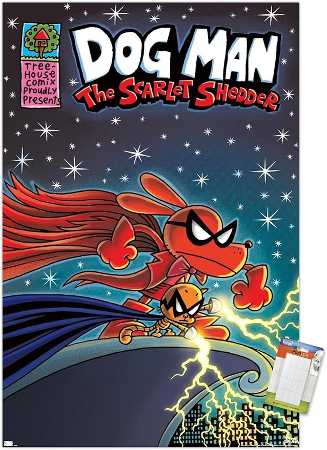 Dog Man - The Scarlett Shedder Wall Poster, 22.37" x 34.00", Poster & Mount Bundle