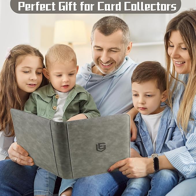 12 Pocket Card Binder,720 Pocket Trading Card Binder，Side Loading Collectible Card Albums for MTG, for TCG Football, Sports, Game Cards Grey