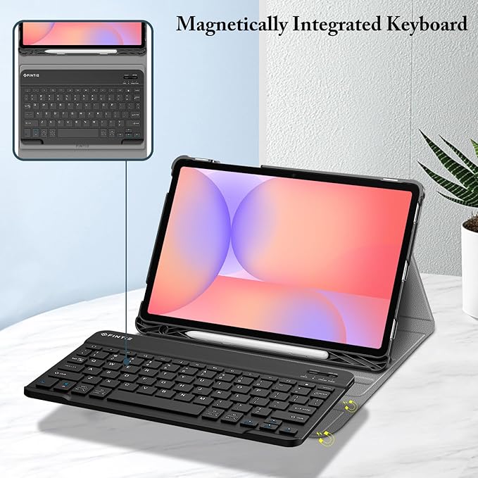 FINTIE Keyboard Case for Samsung Galaxy Tab S10 Lite/ S10 FE/ S9 FE 5G 10.9 Inch/Tab S9 11 Inch with S Pen Holder, Slim Stand Cover Detachable Wireless Bluetooth Keyboard, Gray