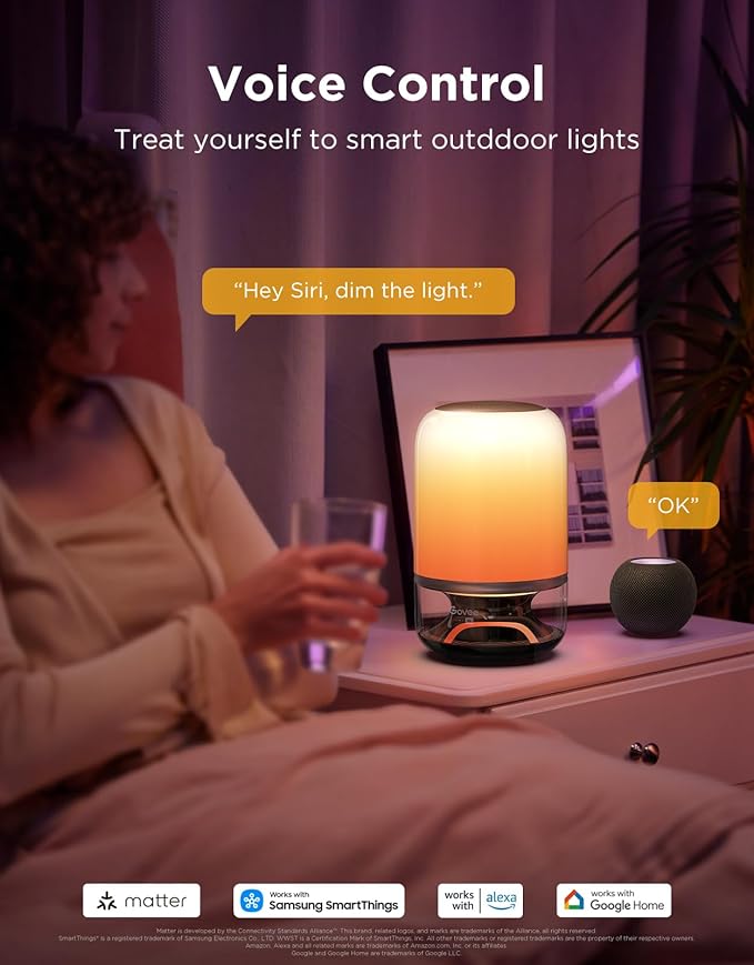 Govee Table Lamp 2 Pro x Sound by JBL, Smart Cordless Table Lamp with Speaker, Music-Light Sync, 16 Music Modes & 100+ Scene Modes, Work with Matter, DIY Customized Rechargeable Desk Lamp for Bedroom