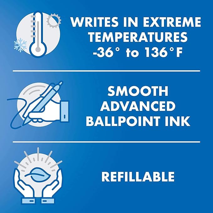 PILOT Acroball Colors Advanced Ink Refillable & Retractable Ball Point Pens, Medium Point, Black Ink, 6 Pack