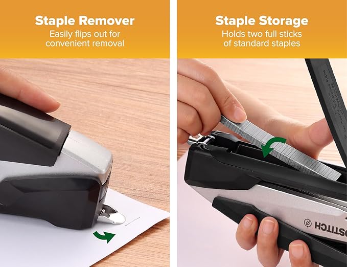 PaperPro(R) Prodigy(R) Stapler, Metallic Black/Silver, 0