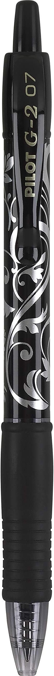 Pilot, G2 Premium Gel Roller Pens, Fine Point 0.7 mm, Fashion Collection, Black, Pack of 5