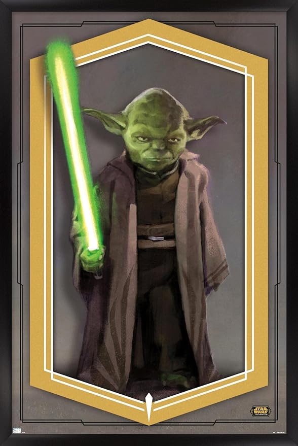 Trends International Star Wars: The High Republic - Yoda Wall Poster, 22.375" x 34", Black Framed Version