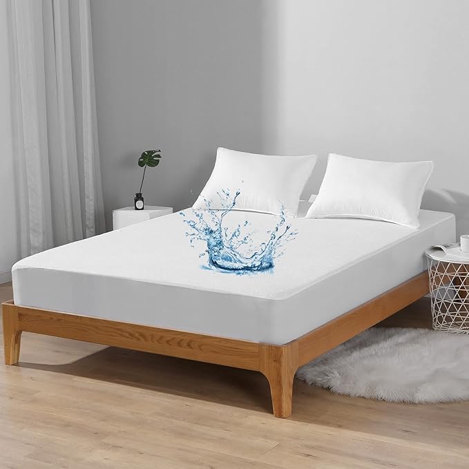 Bedecor Full Waterproof Mattress Protector,Pee and Bed Wetting Protection Cover for Kids and Pets, Fitted Deep Pocket for 9-18 Inch Deep