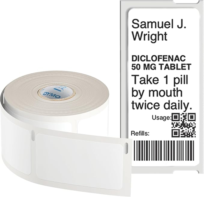 DYMO Authentic LabelWriter Durable Laboratory Labels 25mm x 54mm 500 Self-Adhesive Labels High-Performance for LabelWriter Label Makers