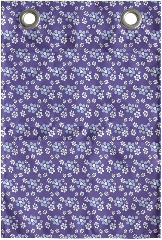 Ambesonne Romantic Hanging Pocket Organizer, Retro Blossom Petals Mini Aster and Daisy Flowers Meadow Rural Flourish, Printed Polyester Storage Bag with Pockets, 14" x 20", Blue Violet and White