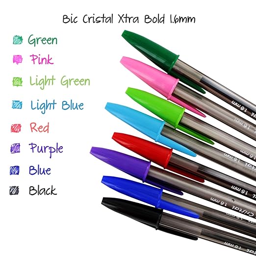 Bic Usa Inc BICMSBAP81 19627 Bic Cristal Xtra Bold Pack Of 8