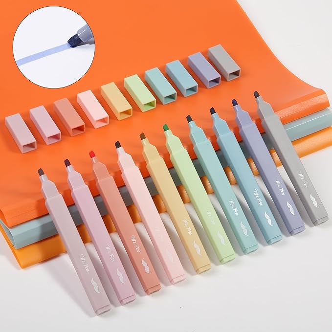 Mr. Pen- Aesthetic Bible Highlighters No Bleed Through, 10 Pack, Retro Colors, Cute Highlighter for Journaling Supplies and School Accessories, Bible Highlighters and Pens No Bleed