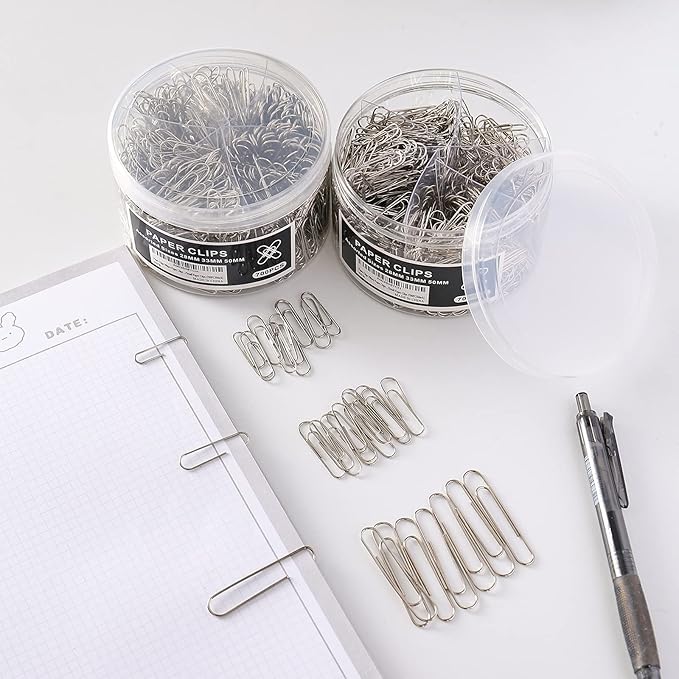700pcs Paper Clips Assorted Sizes Large (700PCS)