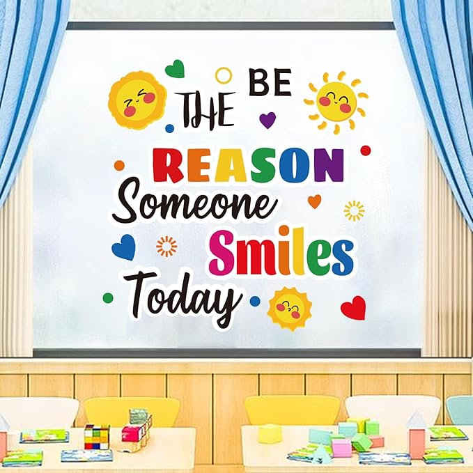 Welcome Back to School Bulletin Board Decorations, Bulletin Board Decor Sets for Smiley Face Classroom Decor, Boho Theme Back to School Decorations for Classroom(Be The Reason Someone Smiles Today)