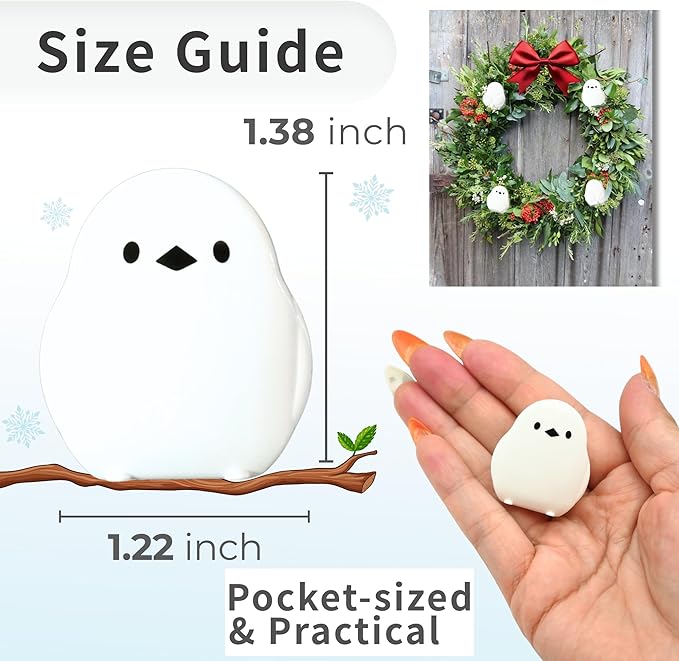 Cute Kawaii Little Bird Chip Clips – Mini Japanese Bag Clips, Set of 4 – Small Gift Idea, Strong Grip Food & Paper Clips – Made in Japan
