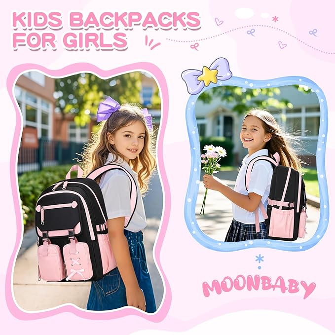 Kids Backpacks for Girls Teens Kawaii Bookbag for Elementary Primary Middle High School Daypack