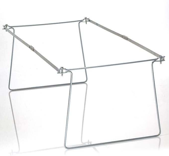 Officemate Hanging File Frame, Letter Size (Fits 24″–27″), Adjustable Heavy-Duty Steel File Drawer Organizer for Desks, Cabinets & Shelves, Set of 2 (91999)