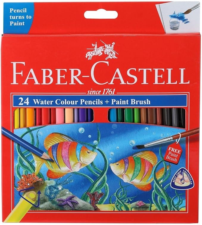 Faber-Castell Watercolor Pencils (24 color) Premium Quality Art Supplies Originals