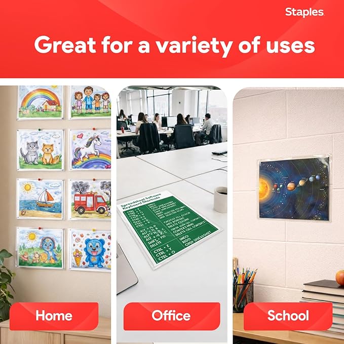 Staples Thermal Laminating Pouches, Letter Size, 9 x 11.5 Inches, 5 Mil, 100/Pack, for Office & School Use