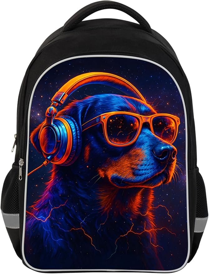 School Backpack for Boys 17" Boys Backpack for Kids Children Teens Elementary Middle School - Students Bookbag Ages 6-18 Travel Back Pack Dog