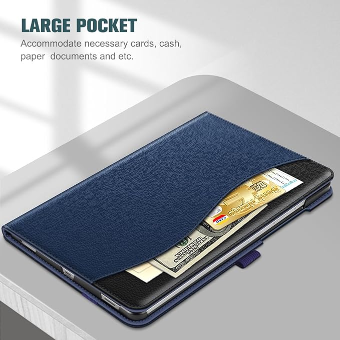 Fintie Case for Samsung Galaxy Tab S10 Lite/ S10 FE/ S9 FE 5G 10.9 Inch/Tab S9 11 Inch with S Pen Holder, Multi-Angle Viewing Protective Cover with Pocket, Auto Sleep/Wake, Navy