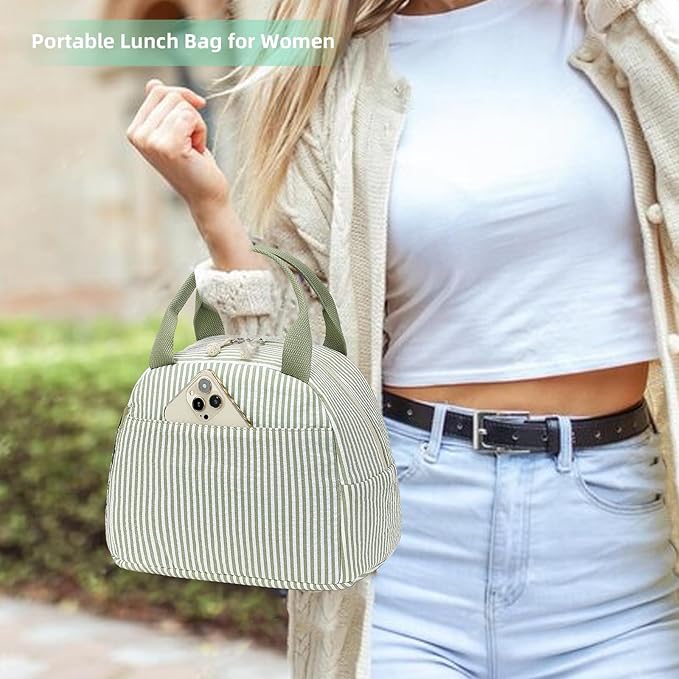 LEDAOU Lunch Box for Women Insulated Lunch Bag Lunch Tote Bags Leakproof Cooler Lunch Case for Travel Work Picnic