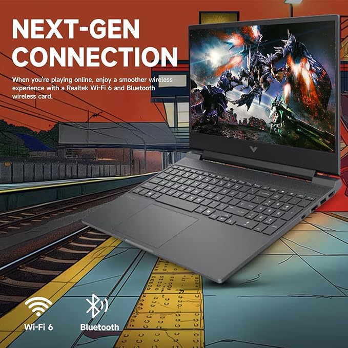 HP Victus RTX 4050 AI Gaming Laptop with Copilot, 15.6 FHD 144Hz, AMD Ryzen 7 7445HS(Beats Intel i7-13700), NVIDIA RTX 4050, 32GB DDR5 RAM, 1TB SSD, Backlit KB, Bundle with PCO Laptop Cooler