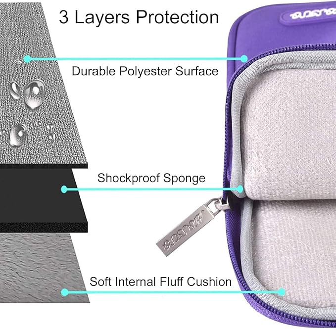 MOSISO Laptop Case 13.3 inch, 13-13.3 inch Laptop Sleeve Compatible with MacBook Air/Pro 13/Pro 14 M5 M4 M3 M2 M1, HP Dell ASUS Lenovo,Polyester Vertical Computer Sleeve Bag with Pocket, Ultra Violet