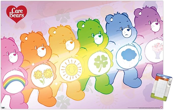 Care Bears - Care Bear Stare Wall Poster, 22.37" x 34.00", Poster & Mount Bundle