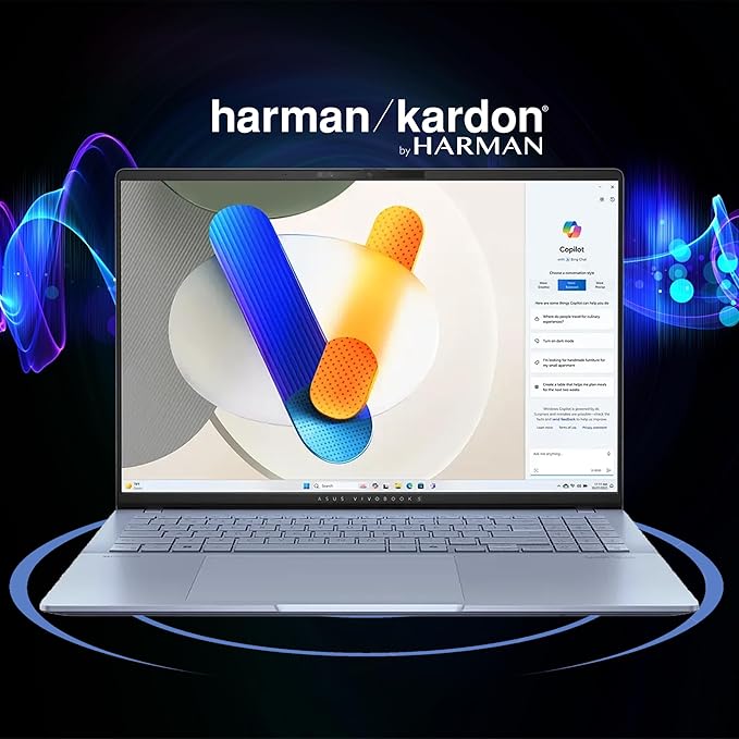 ASUS Vivobook S16 AI PC Laptop 16" 2.8k OLED 120Hz (600nits HDR, 100% DCI-P3) Intel 16-core Ultra 9 285H 32GB DDR5 1TB SSD Backlit for Creator Business Professional Work Win11 ICP Hub/Copilot+ AI