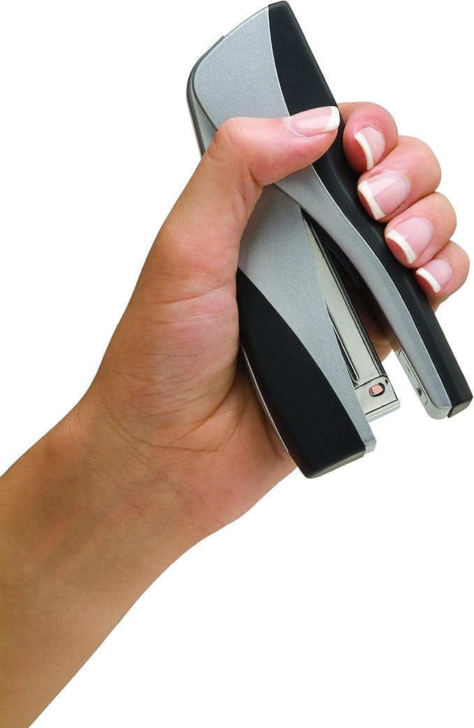 Swingline Stapler, Jam Free, Optima Grip Compact Size, Ergonomic Cushion, Metal, 25 Sheet Capacity, Black (87815)