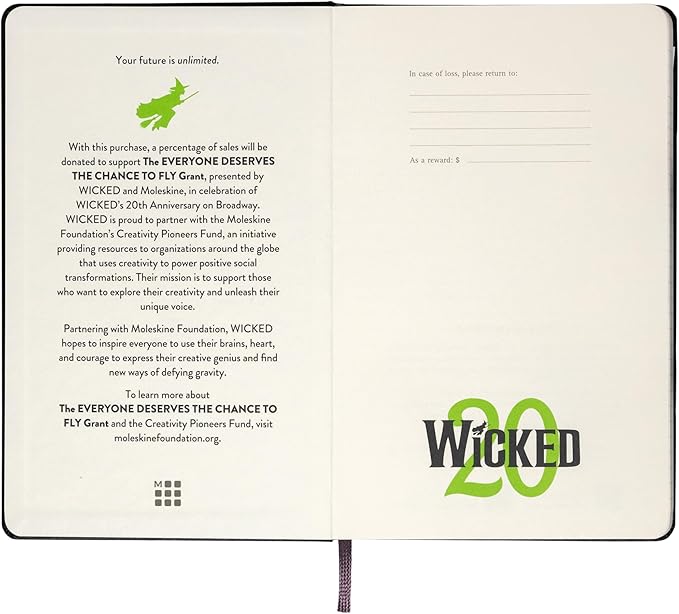 Moleskine Limited Edition Wicked Notebook, Large, Ruled, Black, Hard Cover (5 x 8.25)