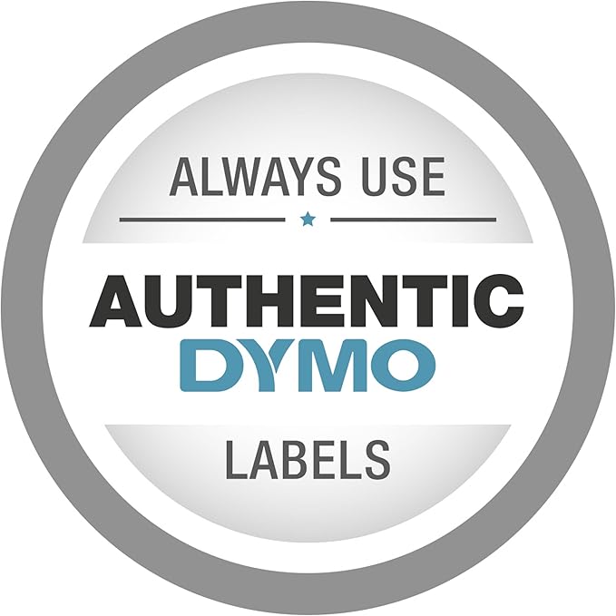 DYMO Rhino Industrial Vinyl Labels 1/2" Black Print on White Tape