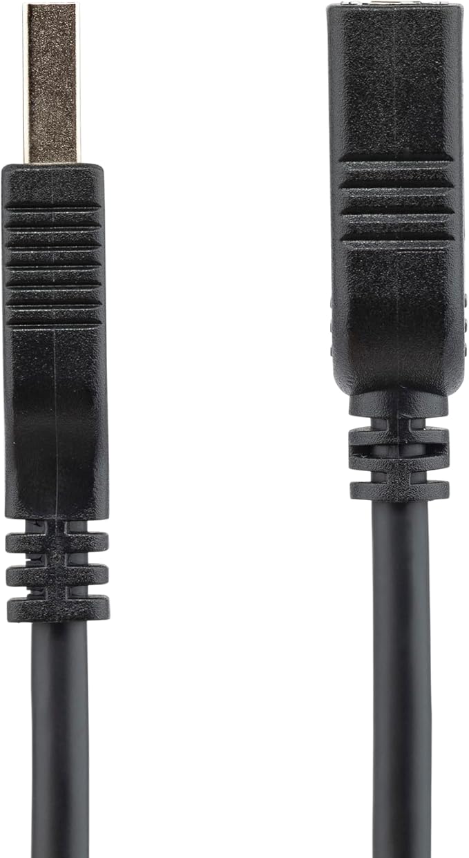 StarTech.com 6in Short USB 3.0 (5Gbps) Extension Adapter Cable (USB-A Male to USB-A Female) - USB 3.2 Gen1 Port Saver Cable - Black (USB3EXT6INBK)