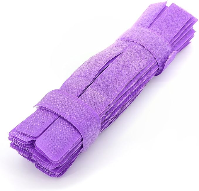 Pasow 50pcs Cable Ties Reusable Fastening Wire Organizer Cord Rope Holder 7 Inch (Purple)