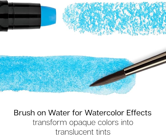 KINGART Pastel GEL STICK Set, Artist Pigment Crayons, 24 Unique Colors, Water Soluble, Creamy, and Odorless, Use on Paper, Wood, Canvas and more