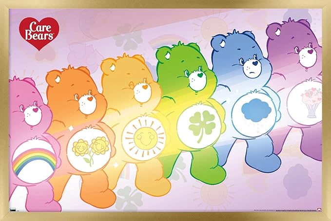 Care Bears - Care Bear Stare Wall Poster, 34L" x 22.4W", Gold Framed Version