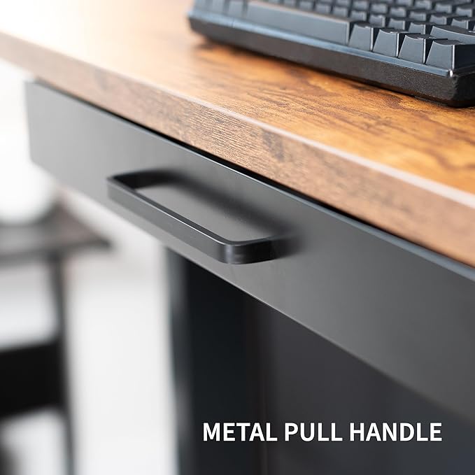 VIVO 22 inch Under Desk Slide Out Storage Organizer, Pull Handle Drawer, Black, DESK-DR22H-B