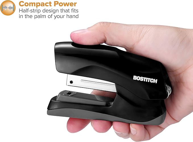 Bostitch Office Heavy Duty 40 Sheet Stapler with 1250 Staples & Claw Remover, Small Stapler Size, Fits into The Palm of Your Hand, Value Pack, Red (B175-BLK-VP