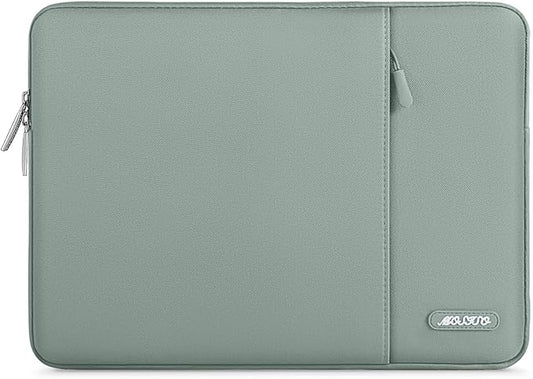MOSISO Laptop Case 13 inch, 13 inch Laptop Sleeve Compatible with MacBook Air M4 M3 M2 M1 2025-2018 / Pro M2 M1 2025-2016, Polyester Vertical Computer Sleeve Bag with Pocket, Antique Green