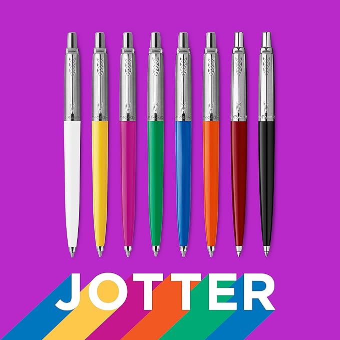 Parker Jotter Originals Ballpoint Pen Classic Black Finish Medium Point Blue Ink 1 Count