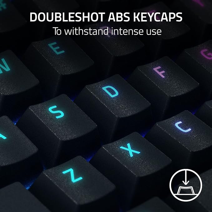 Razer BlackWidow V4 X - Mechanical Gaming Keyboard: Yellow Switches Linear & Silent - 6 Dedicated Macro Keys - Chroma RGB - Doubleshot ABS Keycaps - Media Controls - Sound Dampening & Stabilizers