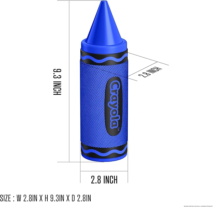 Crayola Kids Crayon Speakers Bluetooth Wireless, Portable Bluetooth Speakers 20W Peak Power HD Sound, Mini Bluetooth Speaker with TWS Pairing BT 5.3, FM Radio Home/Party/Outdoor/Travel